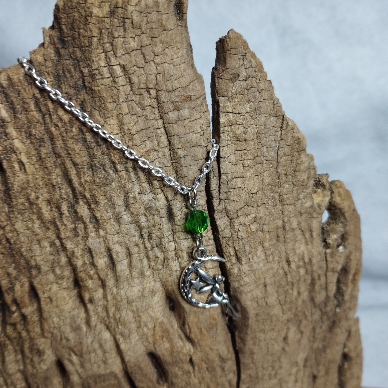 Collier Fée sur la Lune & Cristal