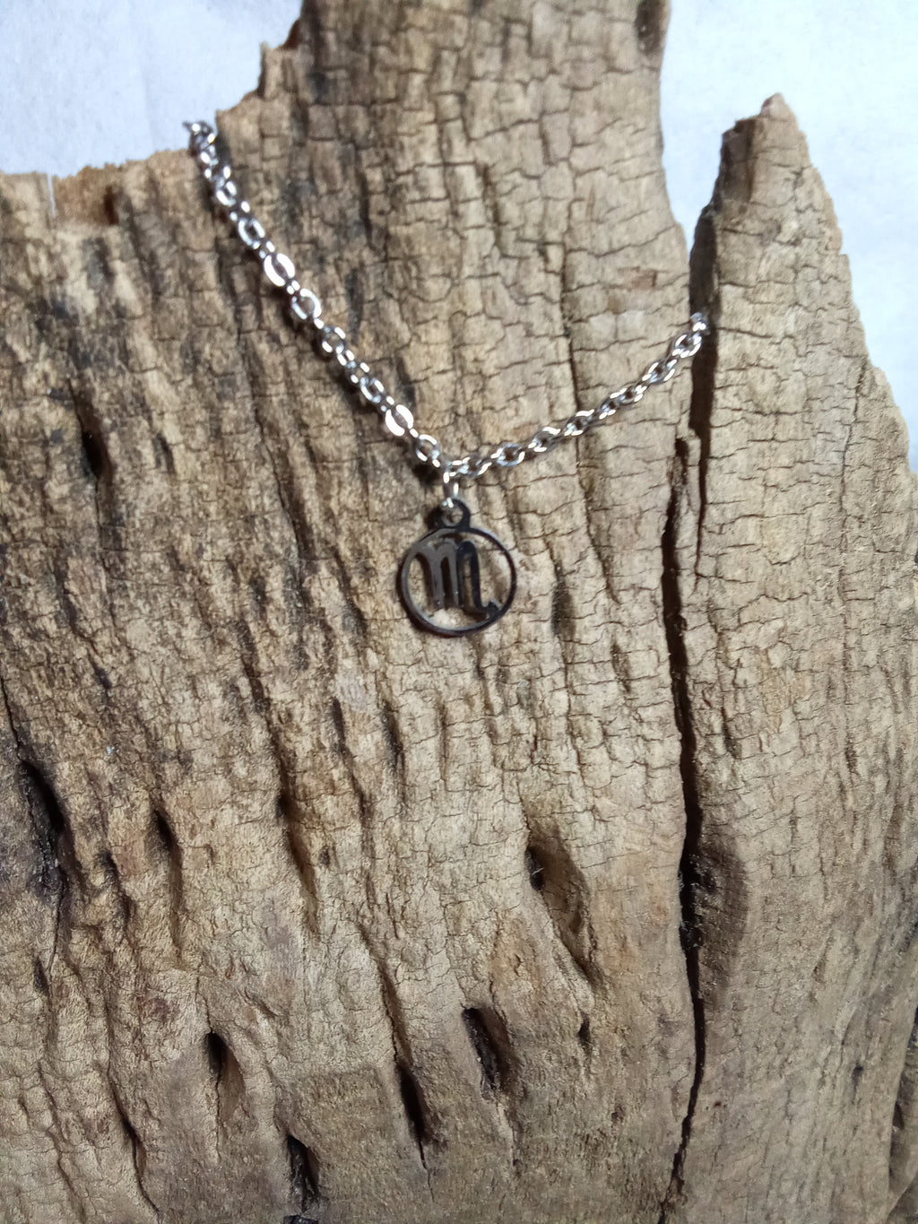 Collier signe du zodiaque Lion argenté
