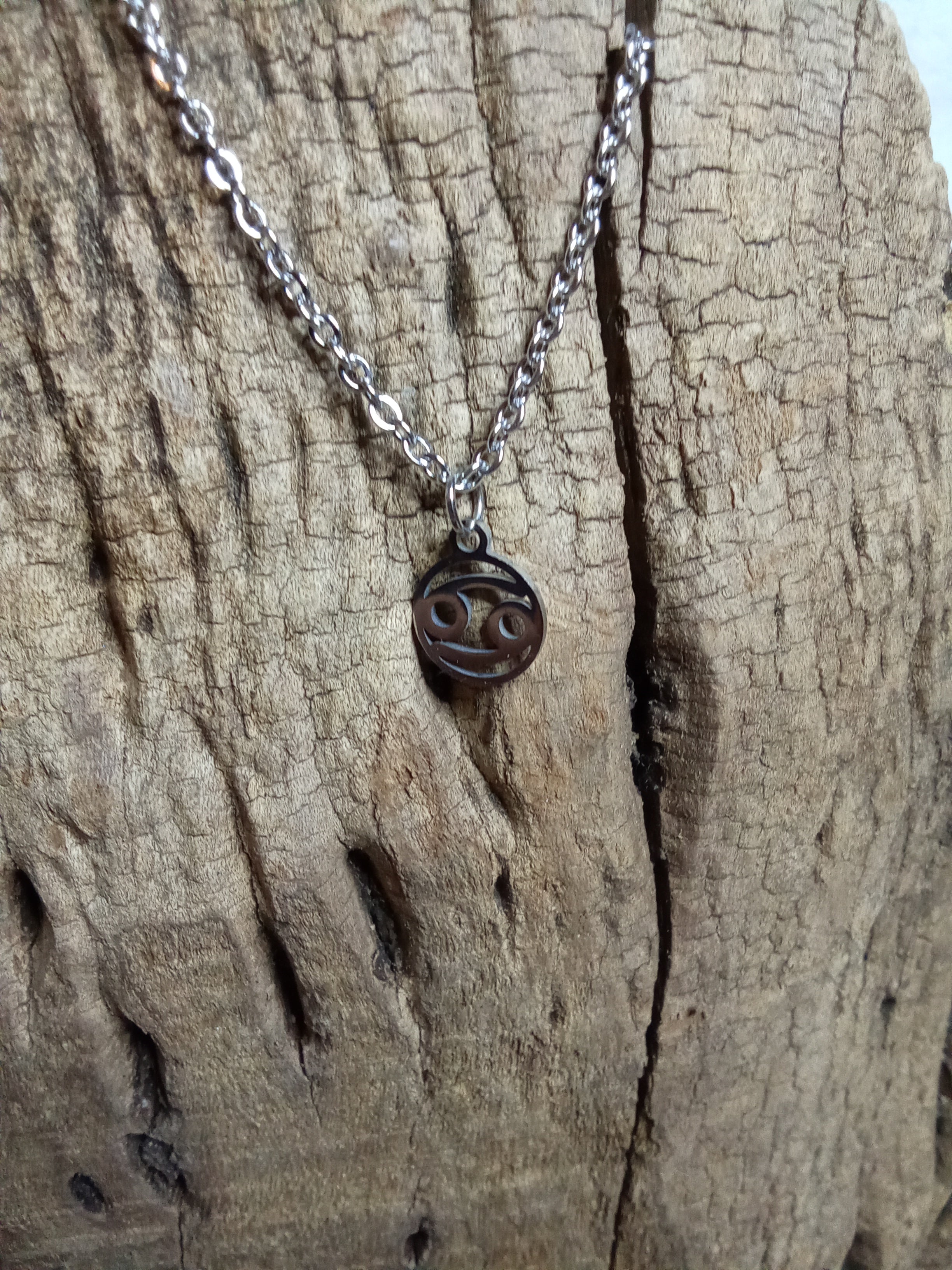 Collier signe du zodiaque Vierge argenté