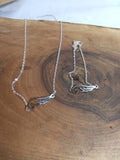 Parure aile d’ange argentée - collier et bracelet réglable en acier inoxydable